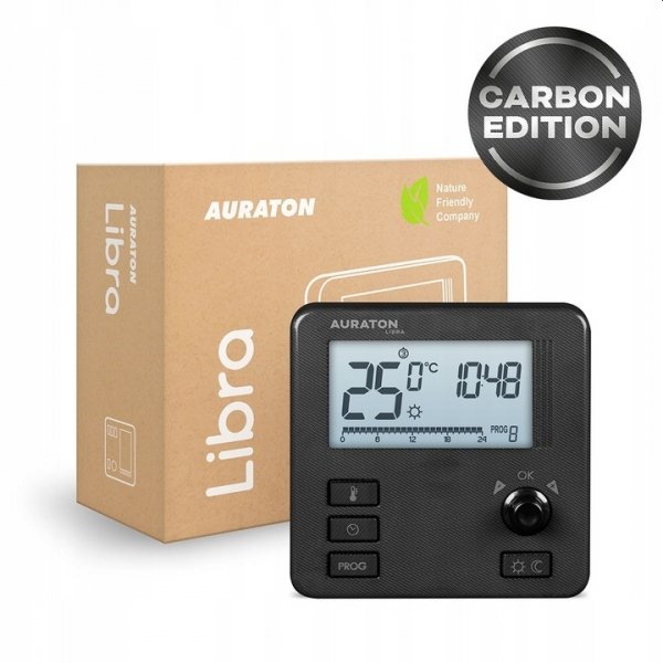AURATON LIBRA Przewodowy Regulator Tygodniowy CZARNY