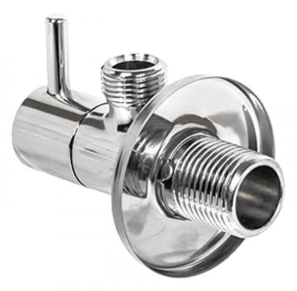 ZAWÓR KUREK KĄTOWY DO UMYWALKI BATERII Z GŁOWICĄ CERAMICZNĄ 1/2"x1/2" CHROM Invena ZW-43-015