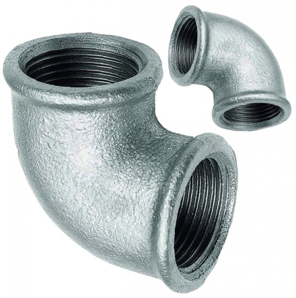 KOLANO KOLANKO OCYNKOWANE 1" MUFOWE W/W OCYNK DN25 ŻELIWNE SOLIDNE MOCNE