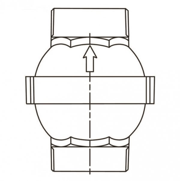 ZAWÓR RÓŻNICOWY ZWROTNY ZR32 5/4&quot; Z KULĄ DN32 11/4&quot; ART.820-32