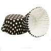 Papilotki Cupcake Polka podst. 50/40 h - BRĄZOWE 10szt
