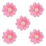 Duże kwiaty cukrowe na tort STOKROTKA 5szt różowe