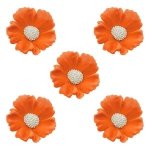 Duże kwiaty cukrowe na tort CHABER 5szt pomarańczowe