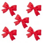 Kokardki cukrowe na tort 3,5cm czerwone 5szt