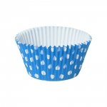Papilotki Cupcake Polka podst. 50/40 h - NIEBIESKIE 10szt