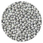 Cukrowe PEREŁKI włoskie na tort SREBRNE 5mm 20g