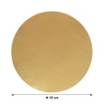 Podkład krążek pod tort ZŁOTY gładki 30cm - 10 szt