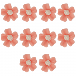 Kwiatki cukrowe na tort NIEZAPOMINAJKA 10szt łososiowe