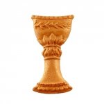 Cukrowa dekoracja na tort ZŁOTY KIELICH komunia 1szt