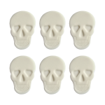 Cukrowa dekoracja na tort CZASZKI HALLOWEEN ŚREDNIE 5cm 6szt