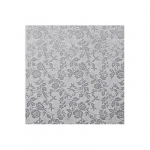 Podkład pod tort kwadratowy gruby (12mm) SREBRNY 45cm - Modecor