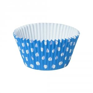Papilotki Cupcake Polka podst. 50/40 h - NIEBIESKIE 10szt