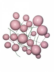 Toppery do dekoracji KULKI JASNORÓŻOWE 20 szt.