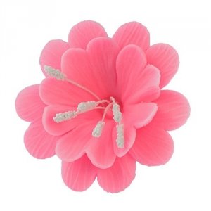 FUKSJA kwiat cukrowy na tort 6,5cm RÓŻOWY 1szt 