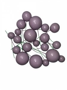 Toppery do dekoracji KULKI FIOLETOWE 20 szt.
