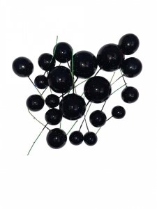 Toppery do dekoracji KULKI CZARNE 20 szt.