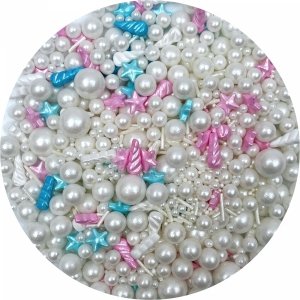 Posypka cukrowa PASTEL HORNS 100 g – pastelowa dekoracja do tortów i deserów