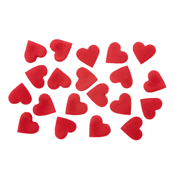 Dekoracja na tort cukrowe SERCA drobne 20szt