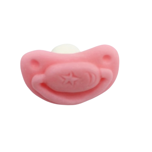 Cukrowa dekoracja figurka na tort SMOCZEK różowy 6szt baby shower 