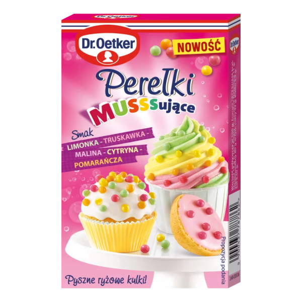 Posypka cukrowa na tort PEREŁKI MUSUJĄCE 30g - Dr.Oetker