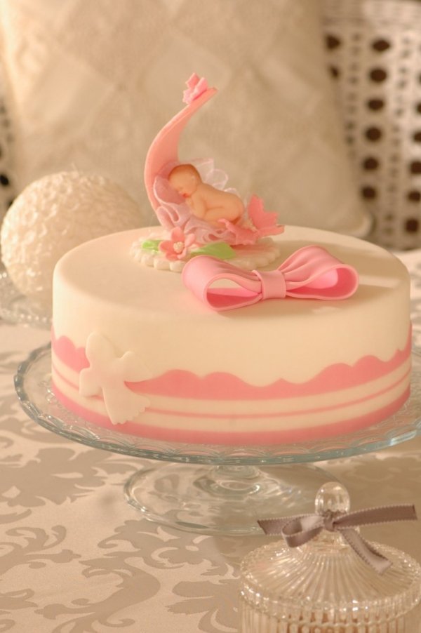 Bobas z motylkami - dekoracja na chrzest baby shower