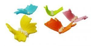 Motylki Cukrowe na Tort MAŁE MIX KOLOROWY 3D 5 szt