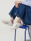 Damskie Sneakersy – Białe, Brokatowe Wstawki Sienna GREEN