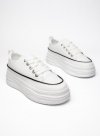 Damskie Sneakersy PLATFORMIA – White