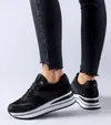 Czarne sneakersy na platformie Nutter