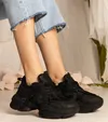 Czarne sneakersy damskie masywne sportowe Zarina