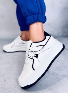 Sneakersy na koturnie HOLMES WHITE/BLACK
