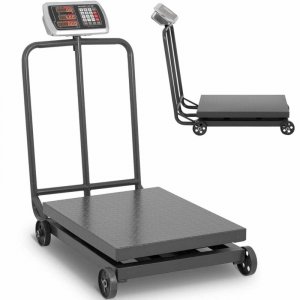 Waga platformowa przemysłowa na kółkach 600 kg / 100 g LCD