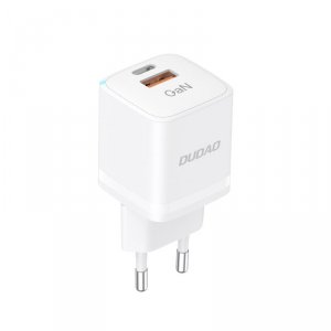 Ładowarka sieciowa GaN 33W PPS USB-C USB-A biała