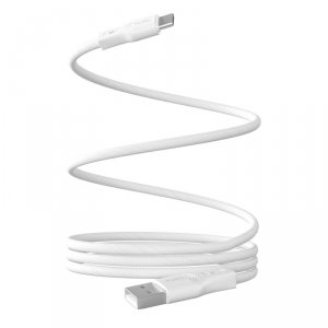 Kabel przewód magnetyczny USB-A - USB-C 10W 1m - biały