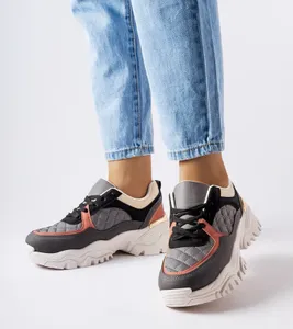 Szare sneakersy z kolorowymi wstawkami Esquibel