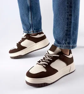 Brązowe sneakersy na platformie Crim