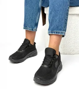 Czarne sportowe sneakersy z miękką wkładką Lucia