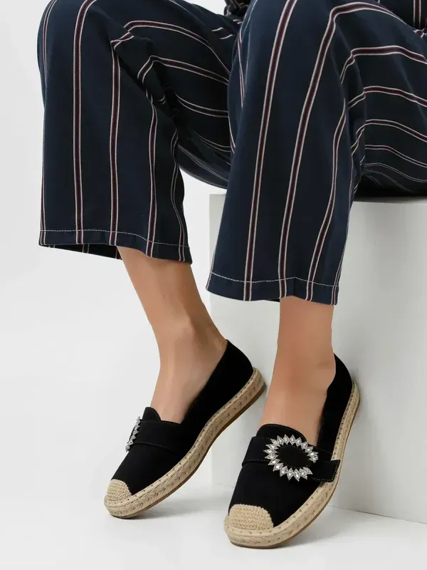 Damskie Espadryle LUNARA BLACK – Stylowe Buty na Lato