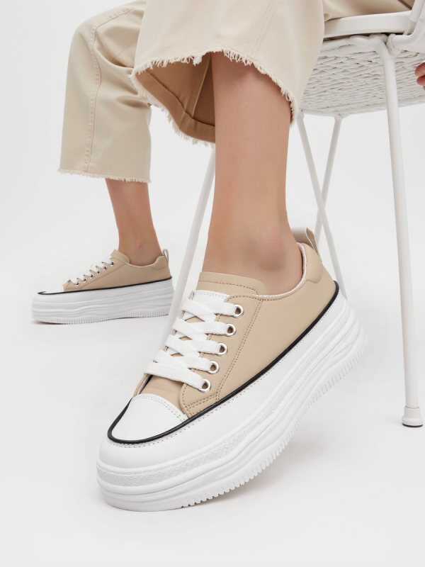 Damskie Sneakersy PLATFORMIA – Khaki