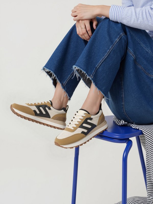 Damskie Sneakersy VENTO – Black/Camel
