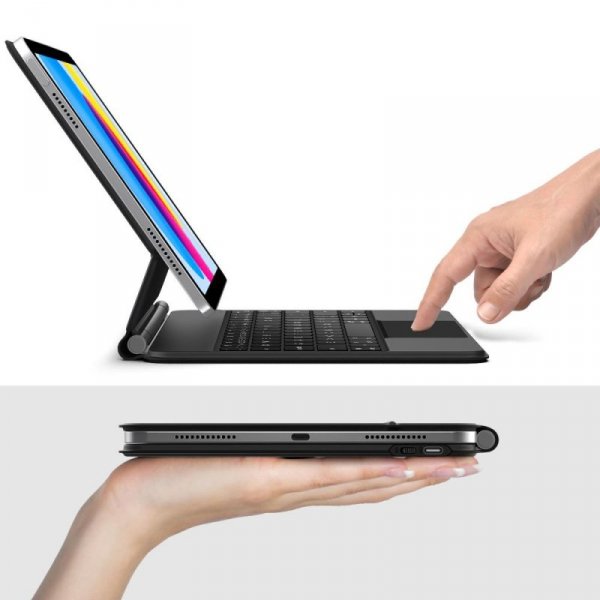 Etui z klawiaturą na iPad 10.9'' 2022 / iPad 11'' 2025 Smartcase Magnetic - czarne