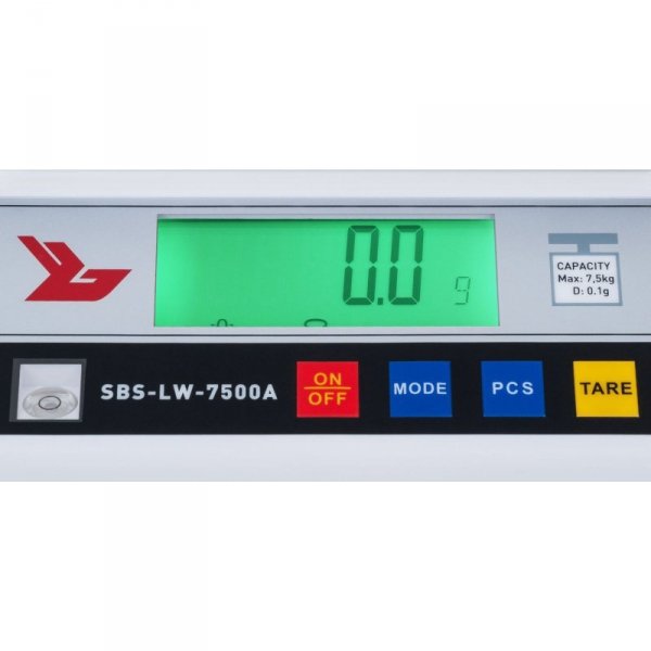 Waga precyzyjna dokładna SBS-LW-7500A LCD dokł. 0,1g do 7500g