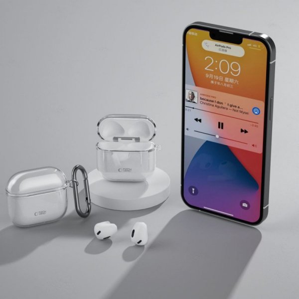 Etui pokrowiec na Apple AirPods 4 FLEXAir - przezroczysty