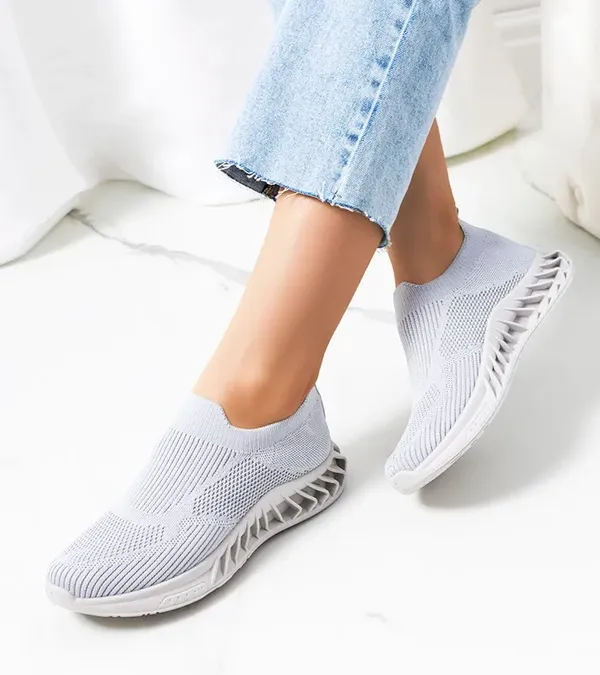 Szare sneakersy sportowe Neda