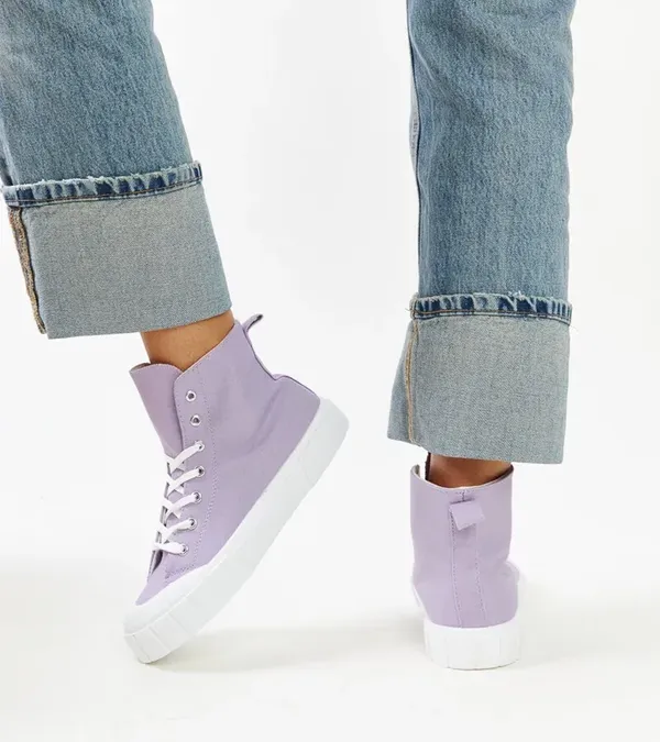 Fioletowe wysokie trampki Vinka