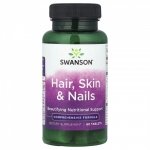 Hair, Skin, Nails (Włosy, Skóra, Paznokcie), Swanson, 60 tabletek