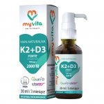 Naturalna K2 MK7 100mcg + D3 2000iu w kroplach, Myvita, 30 ml