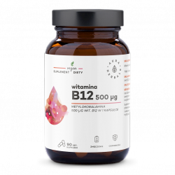 Witamina B12 500 µg, Metylokobalamina, Aura Herbals, 90 kapsułek