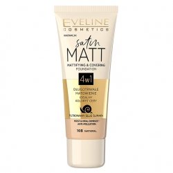 EVELINE Satin Matt Podkład matujący 4w1 nr 103 Natural 30 ml