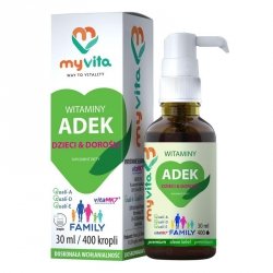 Vitamins in Drops ADEK Family (Children & Adults), Myvita, 30ml